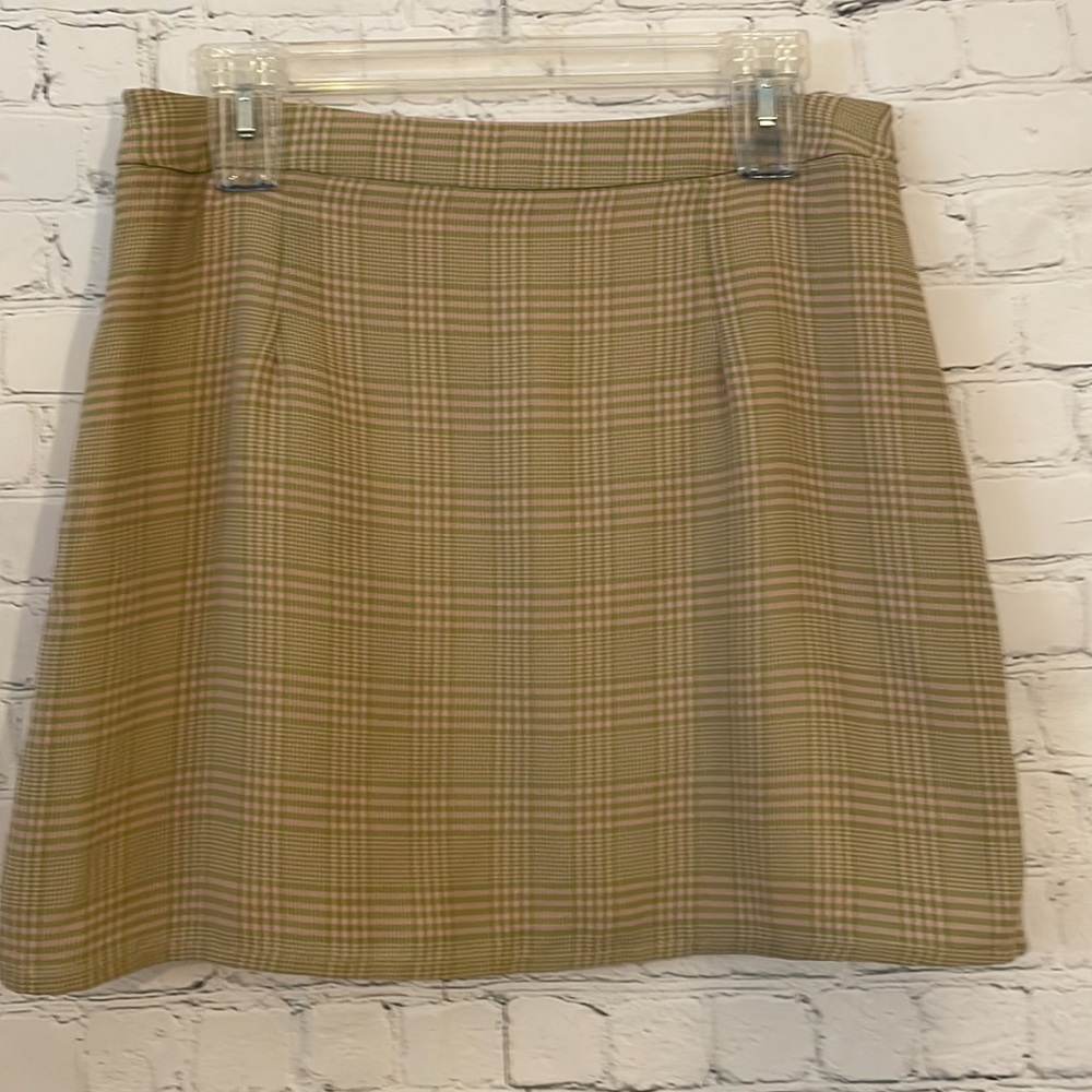 Altar’d State plaid green and pink mini skirt - Picture 6 of 7